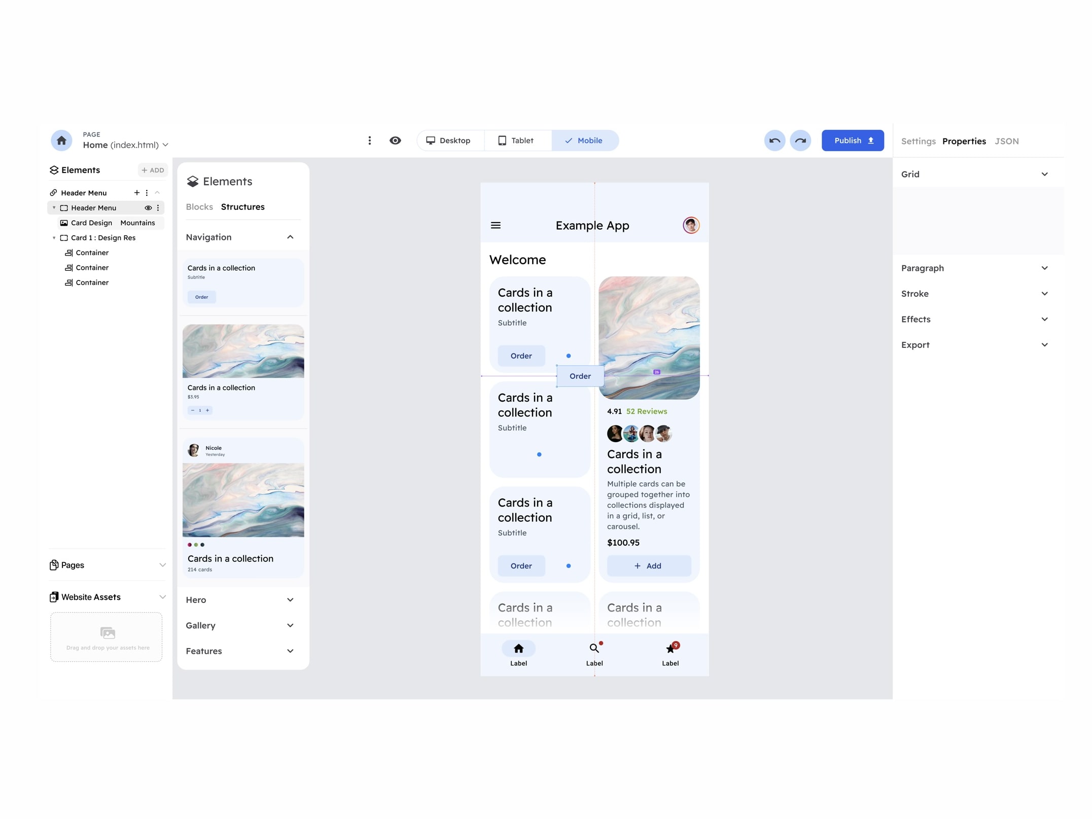 Placeholder project card media
