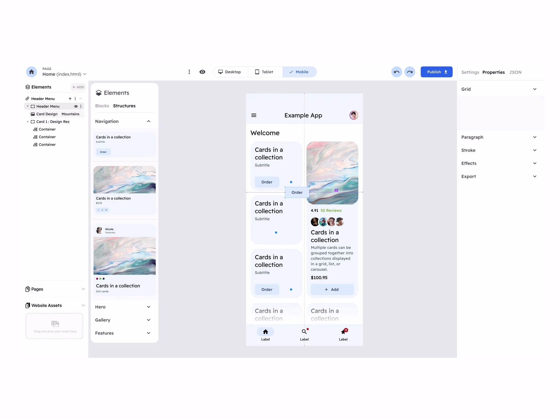 Placeholder project card media