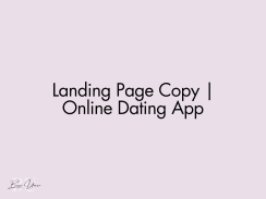 👩‍❤️‍💋‍👩 Landing Page Copy | Online Dating