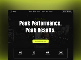 Peak - Fitness Gym Website