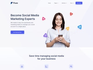 Fluxo - Social Media Marketing Website Template