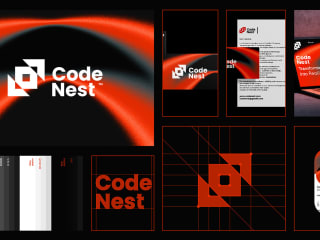 CodeNest Logo mark and Brand design :: Behance