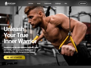 Spartan Fitness Landing Page Template 💪