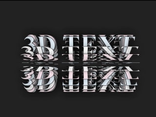 3D Text Rotation Animation Effect