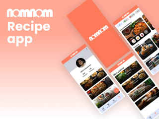 nomnom | Food Recipe App | App Design 