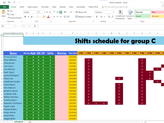 Staff Shift Schedule 📅👥