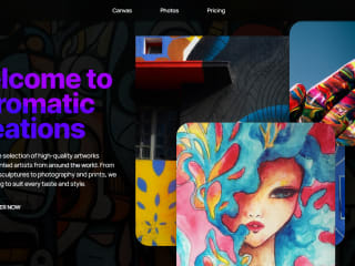 Landing Page for a Dynamic Online Gallery