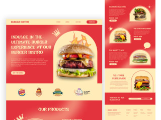 Fast-food, Burger Bistro Web design Ui design/Figma