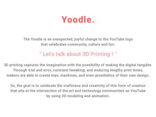 Youtube Yoodle - 3D Print :: Behance