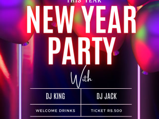 Flyer for a new year party 