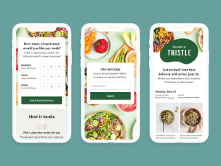 Onboarding UX Design for Meal Delivery Service