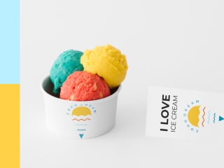 Design a "dream" based logo for a vegan ice cream brand