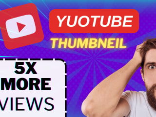 design amazing clickbait youtube thumbnail in 2 hours