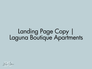 🏡 Landing Page Copy | Laguna Boutique Apartments