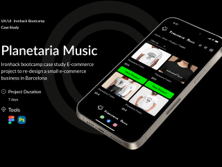Planetaria Music - Small e-commerce Responsive website  redesign