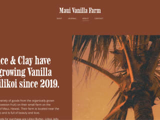 E-commerce Web Design - Maui Vanilla Farm