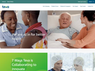 Pharma Company Website - tevapharm.com