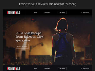Resident Evil 3 Remake Landing Page (Capcom)