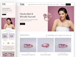Custom Design Jewlery Product Showcase Website Using Elementor