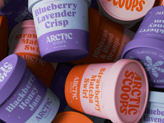 Brand Identity Design and Packaging Design - Arctic Scoops