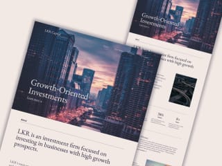 Website design for Investment Firm using Figma