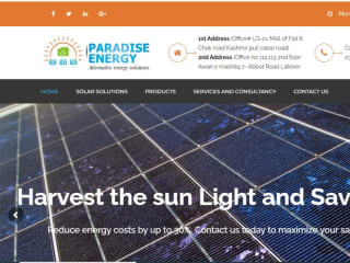 Development project for the website paradiseenergy.pk
