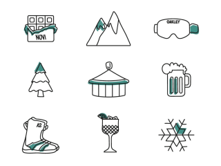 Illustration / Snowboard Icons