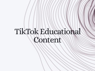 Educational Content Creation | Personal TikTok Account