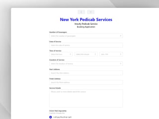 Booking App - NY Hourly Pedicab Service