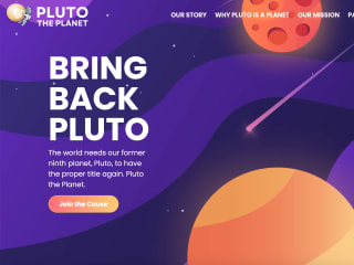 Pluto The Planet Landing Page