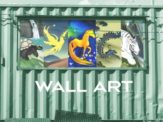 Illustrated Wall Art🐅🐢🐦🐉🐎
