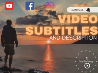 Video subtitles and description service 