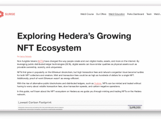 Exploring Hedera’s Growing NFT Ecosystem