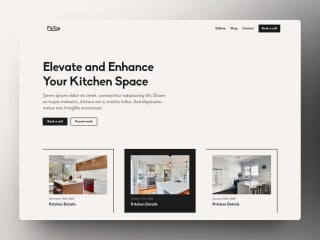 Landing Page for Kitchen Renovation