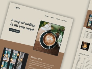 Responsive website design and development for a Coffee Shop