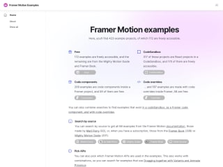 Framer Motion examples
