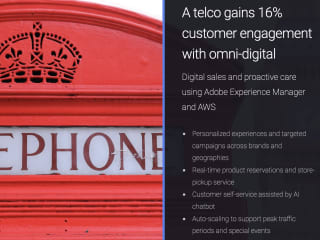 16% growth in online sales for a telco
