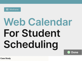 Wireframing student-centric web calendar