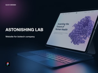 Astonishing labs - Biotech Innovative website design