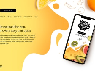 Smooth Fruit App UI/UX Landing Page Design