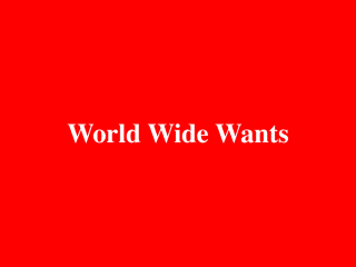 World Wide Wants