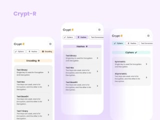 Crypt-R - Cryptography tool Mobile App