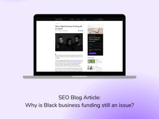 SEO blog article on Black business funding— Clearco💰
