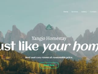 A cozy website for a cozy homestay