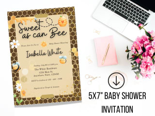 Honey Bee Baby Shower Invitation Printable