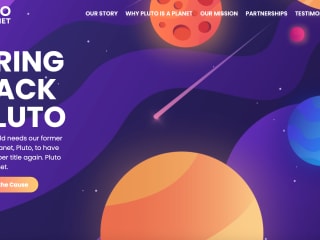 Pluto The Planet Landing Page