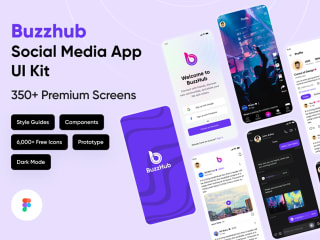 Buzzhub: Social media app ui kit