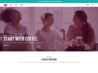 Website Design + Mood Designer — HER Coffee and Co