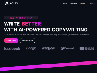 Adley.ai AI powered copywriter