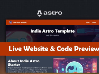 Indie Astro 4 Template - Live Preview & Code Preview - YouTube